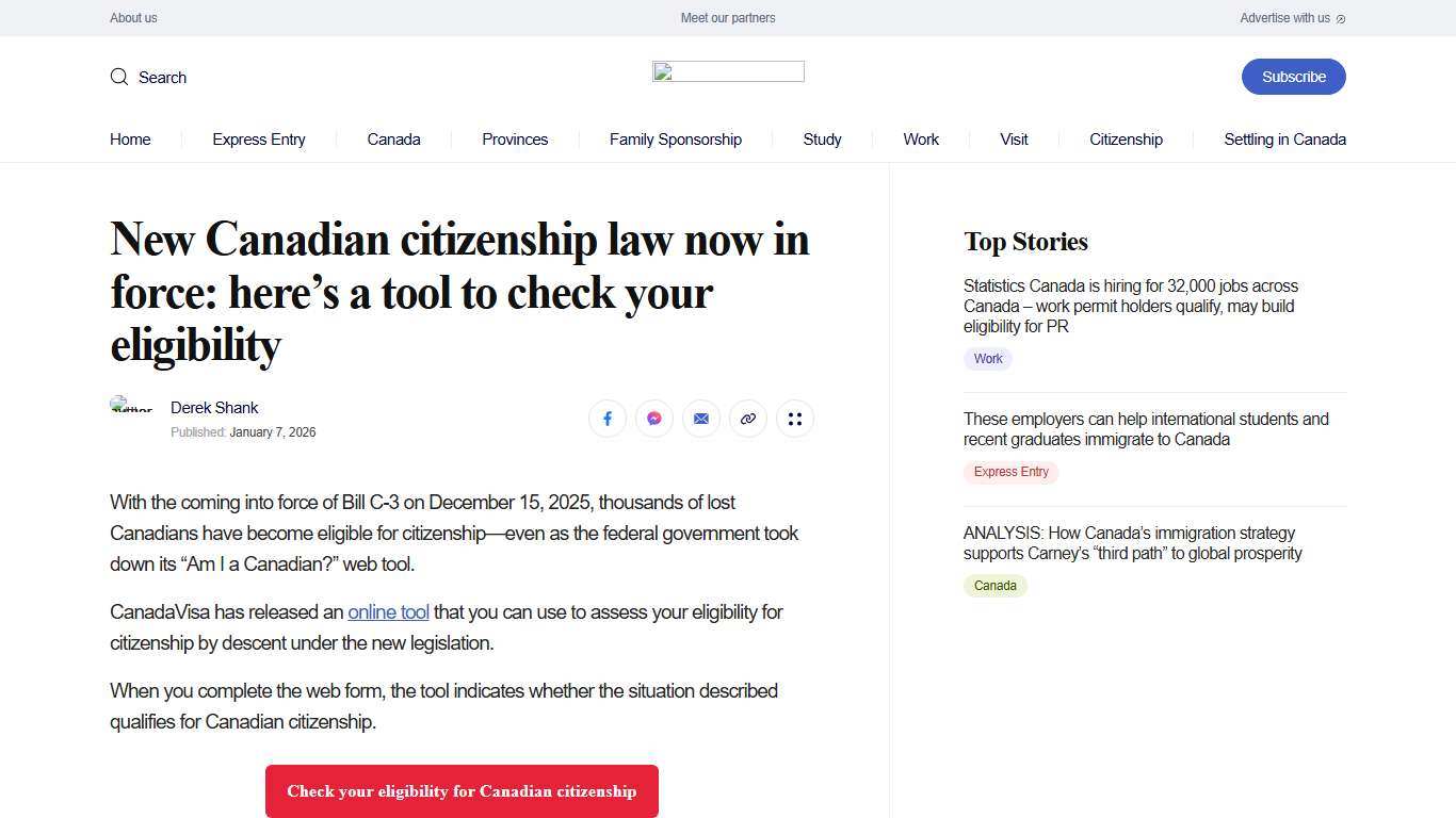 New Canadian citizenship law now in force: here’s a tool to check your eligibility CIC News