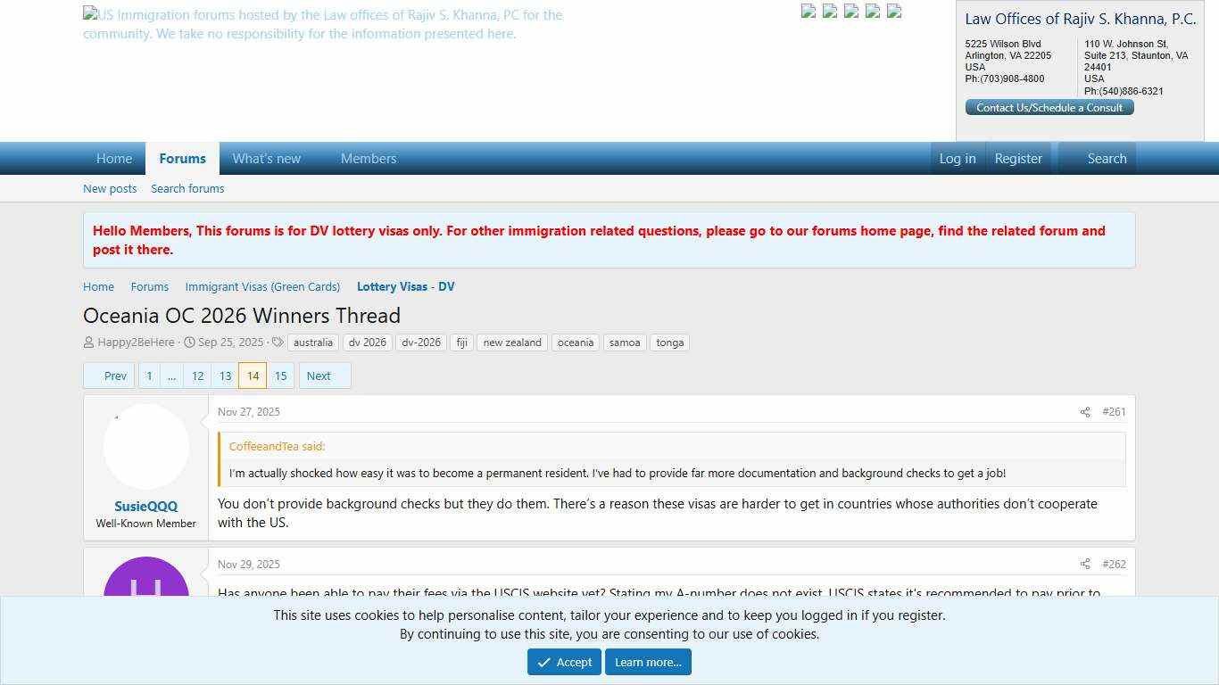 Oceania OC 2026 Winners Thread Page 14 US Immigration forums hosted by the Law offices of Rajiv S. Khanna, PC for the community. We take no responsibility for the information presented here.